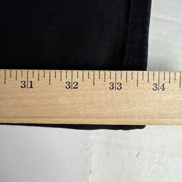 Frame Jeans Junior' 25x33* Le One Flare Mid Rise Black Faded Stretch Denim Tag 1 - Picture 12 of 16